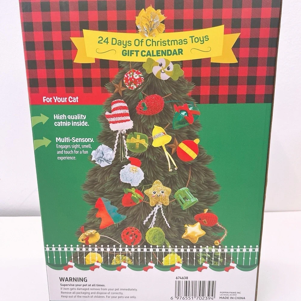 24 Days Of Christmas Toys For Cat Gift Poppin Paws Holiday Calendar With Catnip